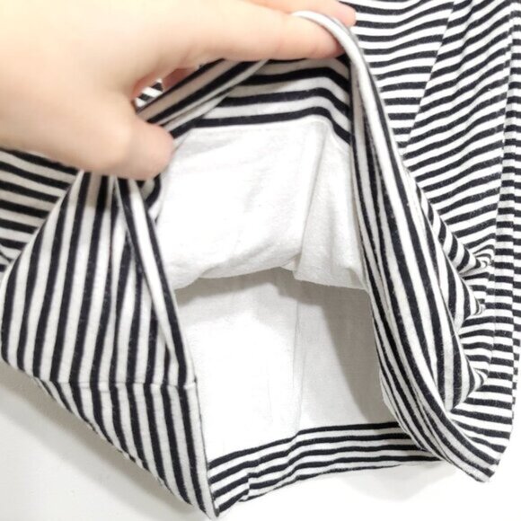 Banana Republic Women's Black White Striped Long Sleeve Knee Length Dress Sz S - Picture 6 of 11